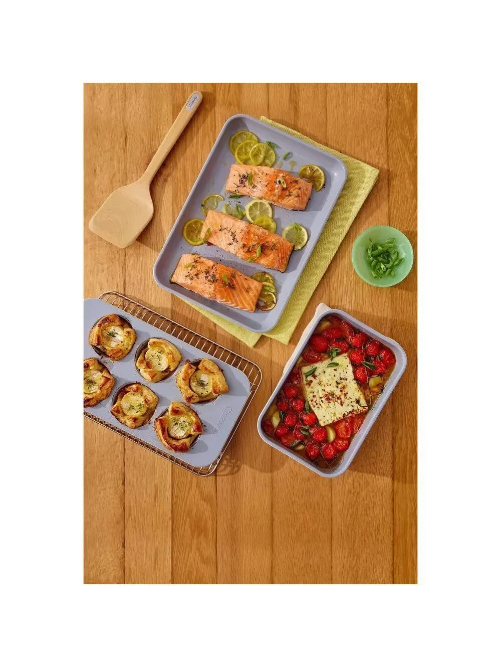 Caraway BW-MINS-102 5-Piece Nonstick Bakeware Set Organizer Slate Blue